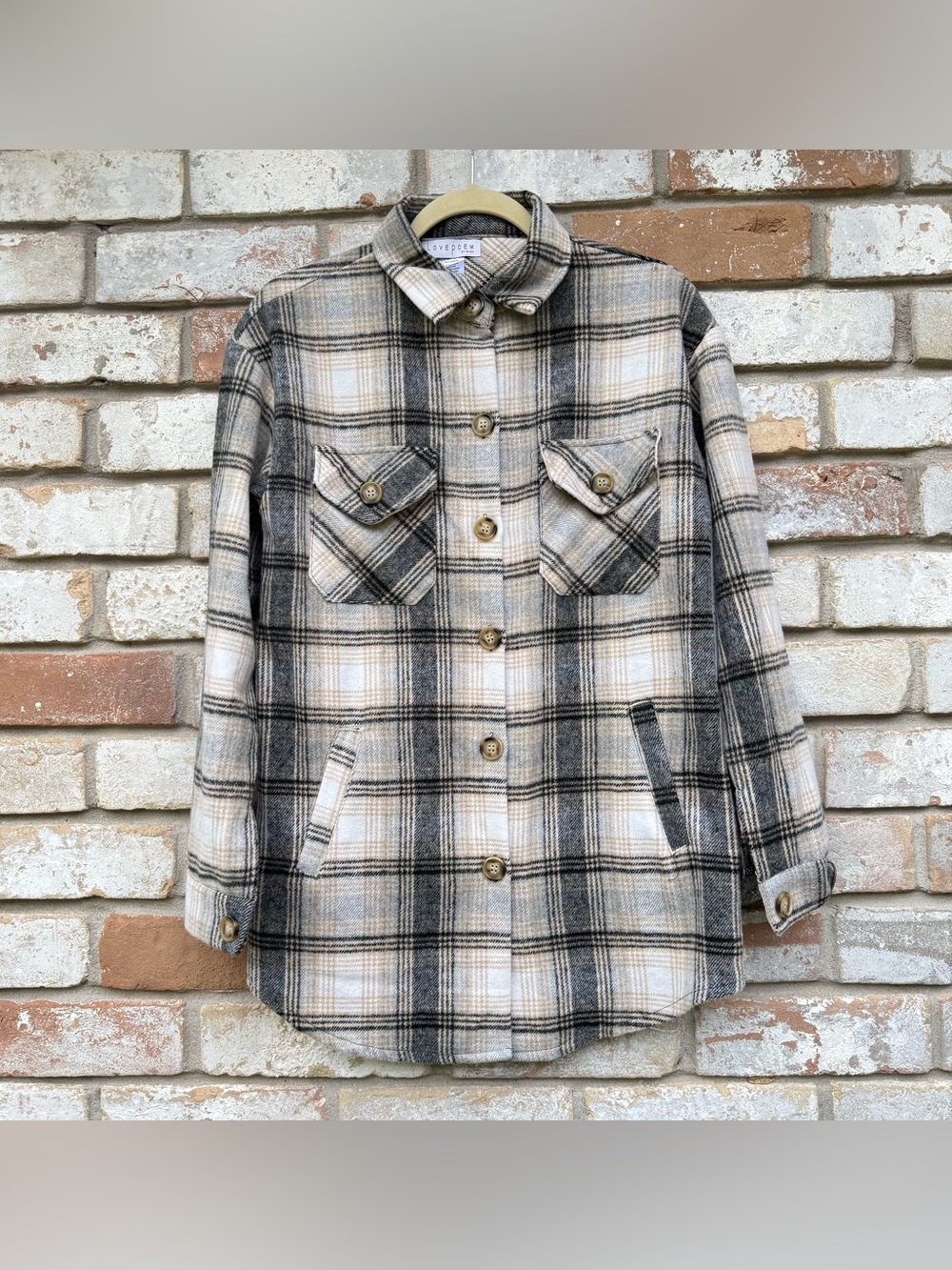 Love Poem Long Flannel Light Weight Jacket Shacket